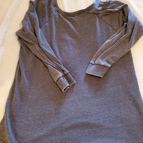 Torrid Size 4 Fall in love with your life burnout long sleeved pullover top,blue - Picture 5 of 6